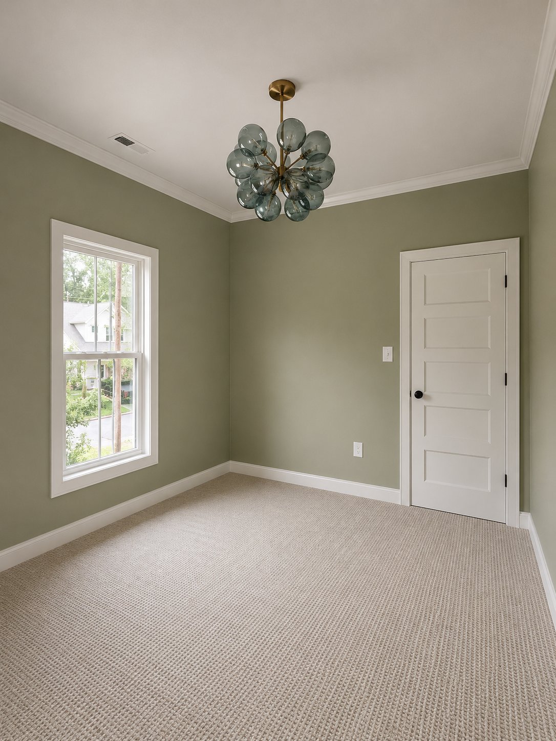 TV on shiplap accent wall integrated soundbar Apex NC