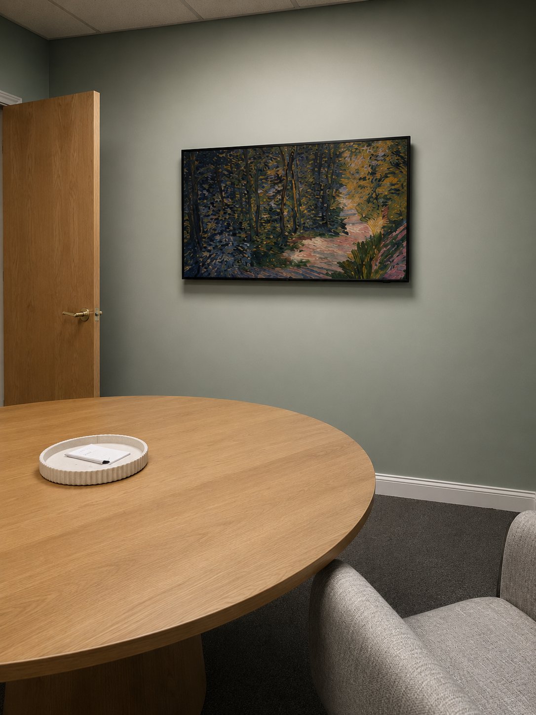 Modern ceiling fan high ceiling living room installation Raleigh NC